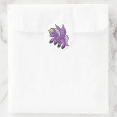 Uni Lila Runder Aufkleber (Tasche)