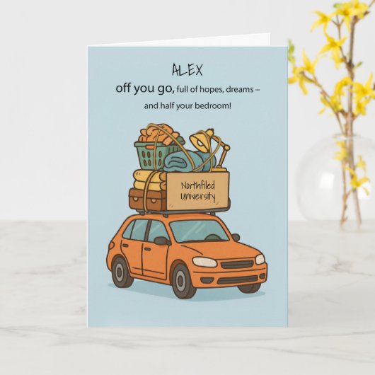 Uni mit der Pkw Custom School Karte (Gelbe Blume)