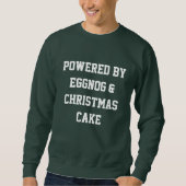 Uni mit Eggnog Weihnachtsmann-Pullover Sweatshirt (Vorderseite)