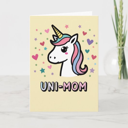 Uni-Mom-Feiertags-Kunstkarte Karte (Vorderseite)