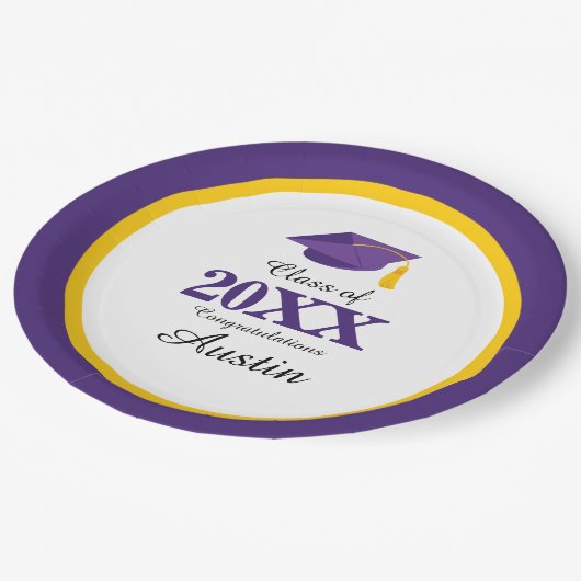 Uni oder Abschluss in der Hochschule Pappteller (Schrägansicht)