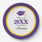 Uni oder Abschluss in der Hochschule Pappteller (Vorderseite)