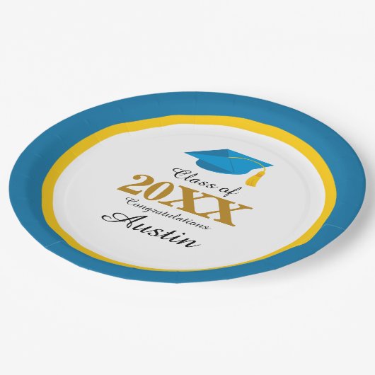 Uni oder Abschluss in der Hochschule Pappteller (Schrägansicht)