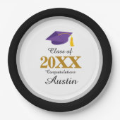 Uni oder Abschluss in der Hochschule Pappteller (Vorderseite)