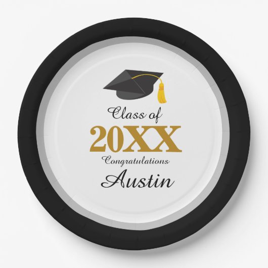 Uni oder Abschluss in der Hochschule Pappteller (Vorderseite)