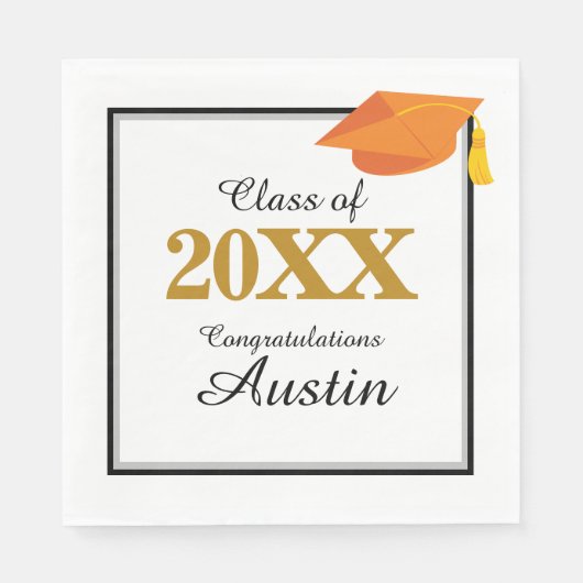 Uni oder Abschluss in der Hochschule Serviette (Vorderseite)