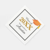 Uni oder Abschluss in der Hochschule Serviette (Ecke)