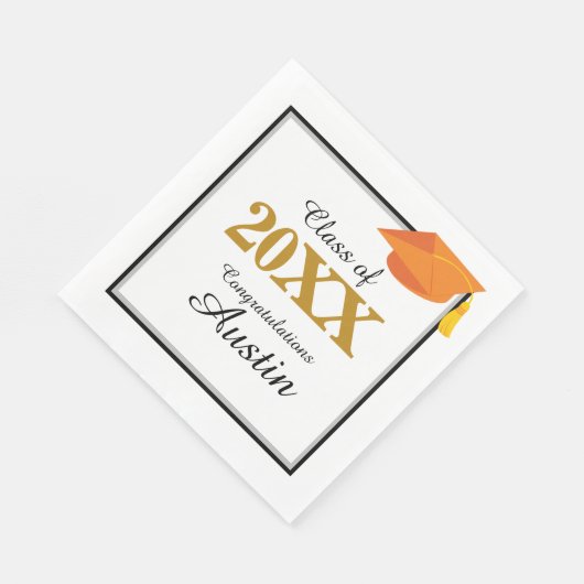 Uni oder Abschluss in der Hochschule Serviette (Ecke)