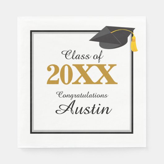 Uni oder Abschluss in der Hochschule Serviette (Vorderseite)