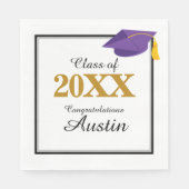 Uni oder Abschluss in der Hochschule Serviette (Vorderseite)