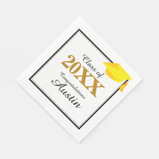 Uni oder Abschluss in der Hochschule Serviette (Ecke)