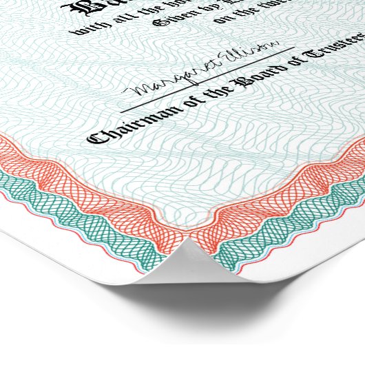 Uni oder Hochschuldiplom Postfach Poster (Ecke)