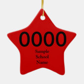 Uni oder hohe Schulabbrecherquote Keramik Ornament (Hinten)