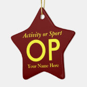 Uni oder hohe Schulabbrecherquote Keramik Ornament (Links)