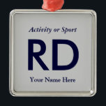 Uni oder hohe Schulabbrecherquote Silbernes Ornament<br><div class="desc">Klicken Sie auf "Anpassen",  um dieses Geschenk mit Ihrem eigenen Hintergrund und Schriftart-Farbschemas zu personalisieren.</div>