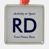 Uni oder hohe Schulabbrecherquote Silbernes Ornament (Vorne)