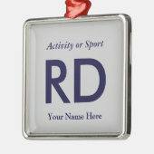 Uni oder hohe Schulabbrecherquote Silbernes Ornament (Links)