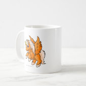 Uni Orange Kaffeetasse (Vorderseite Links)