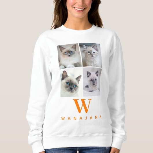 Uni Pet Foto Monogramm | Tierliebhaber Sweatshirt (Vorderseite)