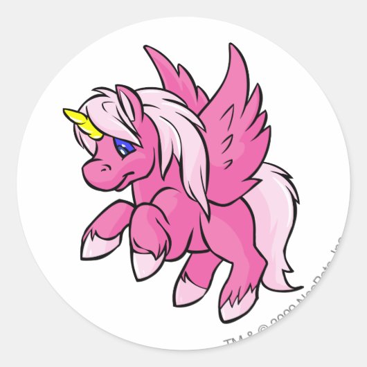 Uni Pink Runder Aufkleber (Vorderseite)