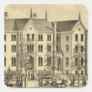 Uni Pittsburgh Quadratischer Aufkleber