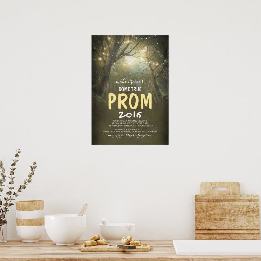 Uni Poster Prom Rustikale Bäume Wald (Küche)