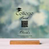 Uni QR-Code Minimalistischer Schwarzer Text Acrylschild (Neutral)