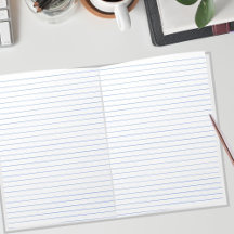 Uni Regel Blauer Blattwerk Landschaft 11 x 8,5