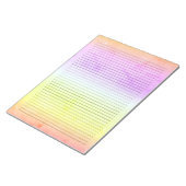 Uni Regellinien Wasserfarben Pastell Regenbogen Notizblock (angewinkelt)