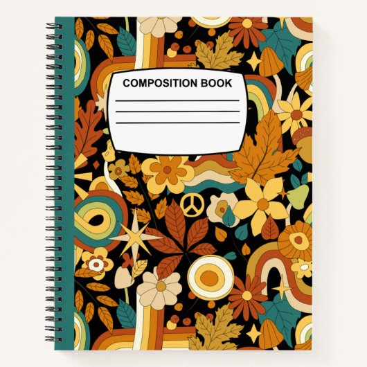 Uni regierte Pilzkomposition Notizblock (Vorderseite)