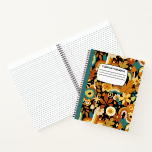 Uni regierte Pilzkomposition Notizblock