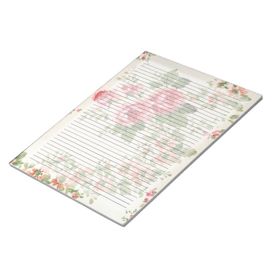 Uni reguliert Retro Viktorianische Rose Mitte Jahr Notizblock (angewinkelt)