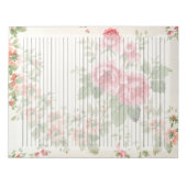 Uni reguliert Retro Viktorianische Rose Mitte Jahr Notizblock (Vorderseite)