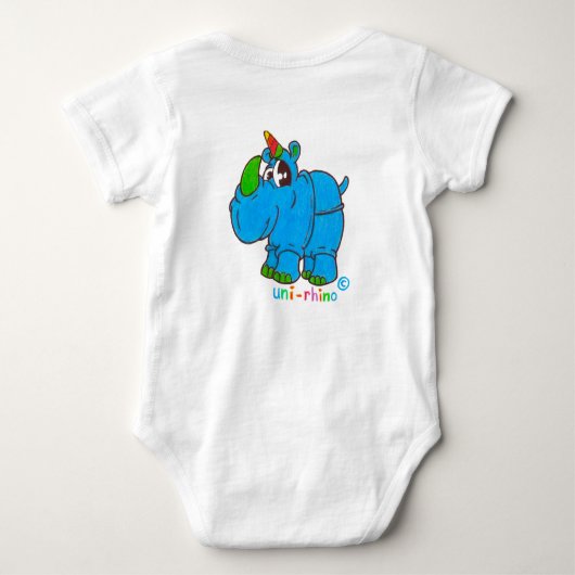 Uni-Rhino One Piece Baby Strampler (Rückseite)