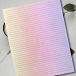 Uni-Rollenpapier - Aquarellfarbe Rosa und Lila Notizblock<br><div class="desc">Uni Ruled Notepad - Standard Letter Size Pages - 8.5" X 11" mit Ruled Lines in Schwarzer Uni auf jeder Seite für einfaches Schreiben - Ein beidseitiges Notebook mit traumhaft gelbem rosa und lila Hintergrund.</div>