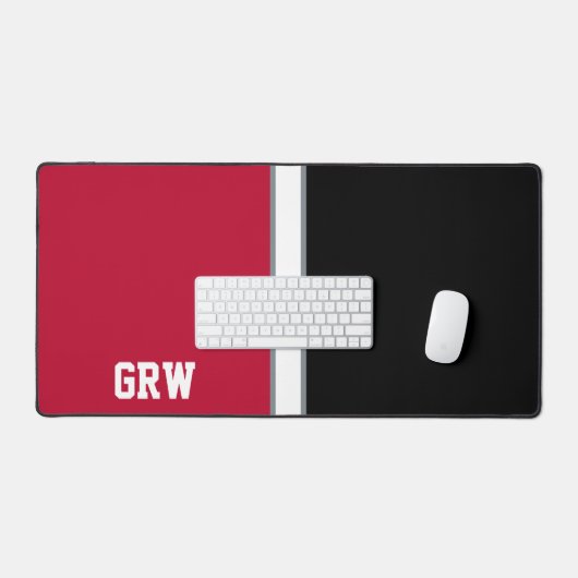Uni Rot und Schwarz Schreibtischunterlage (Tastatur & Maus)
