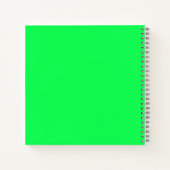 Uni Ruled-Notebook | Neon Green | PERSONALISIERT Notizblock (Rückseite)