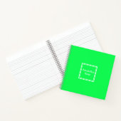 Uni Ruled-Notebook | Neon Green | PERSONALISIERT Notizblock (Innenseite)