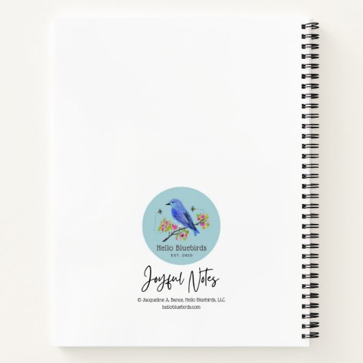 Uni Ruled Spiral Notebook - White Alpacas Notizblock (Rückseite)