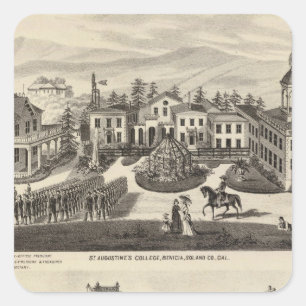 Uni, Schule, Benicia Quadratischer Aufkleber