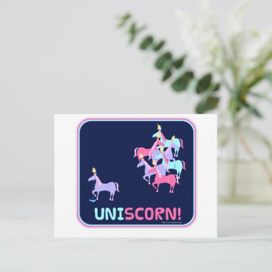 Uni-scorn Postkarte (Stehend Vorderseite)