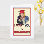 Uni Senden-Nachricht, Onkel Sam Graduate Karte (Gelbe Blume)
