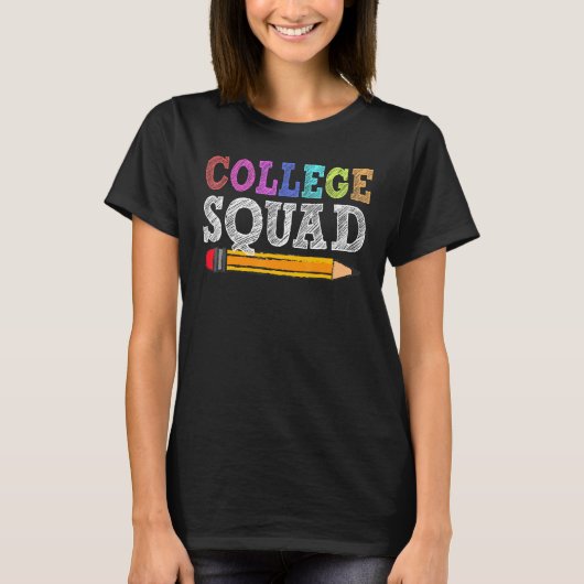 Uni Squad Lehrerin Studentin zurück zur Schule T-Shirt (Vorderseite)
