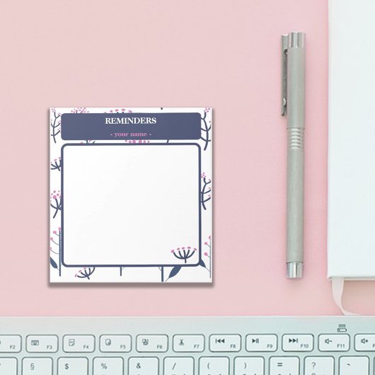 Uni Stationery Pink Mimosa Anpassen Notizblock