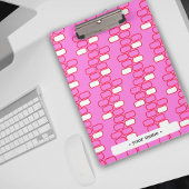 Uni Stationery Pink Retro Anpassen Klemmbrett
