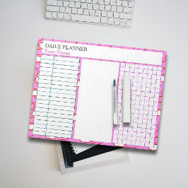 Uni Stationery Pink Retro Anpassen Notizblock