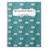 Uni Stationery Pink Retro Anpassen Notizblock (Vorderseite)