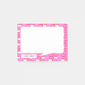Uni Stationery Pink Retro Anpassen Post-it Klebezettel (Vorderseite)