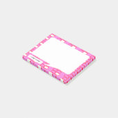 Uni Stationery Pink Retro Anpassen Post-it Klebezettel (angewinkelt)
