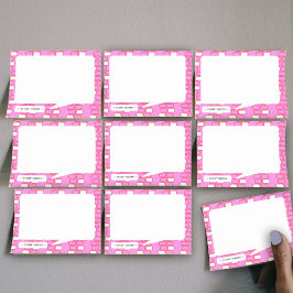 Uni Stationery Pink Retro Anpassen Post-it Klebezettel